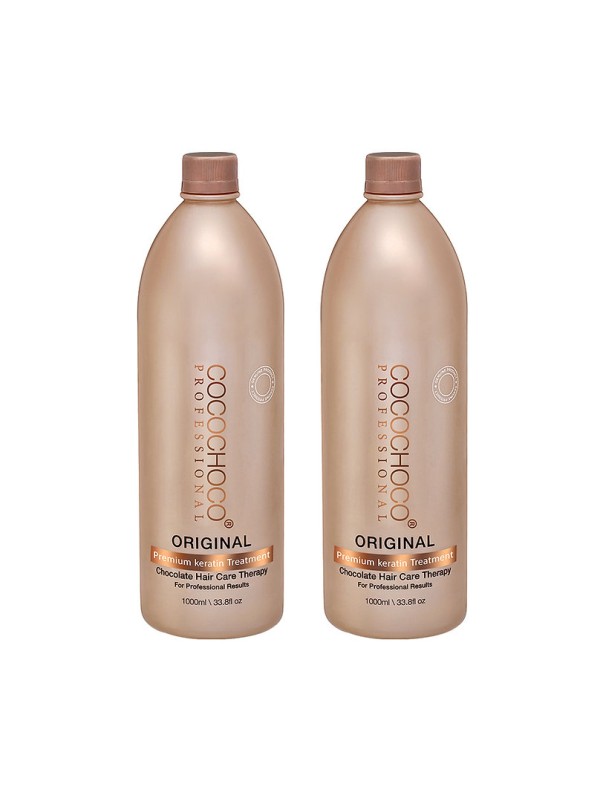 Set Profesional COCOCHOCO Original 2L – Tratament cu Keratină pentru Păr Închis, Aspru, Des | Special pentru Saloane