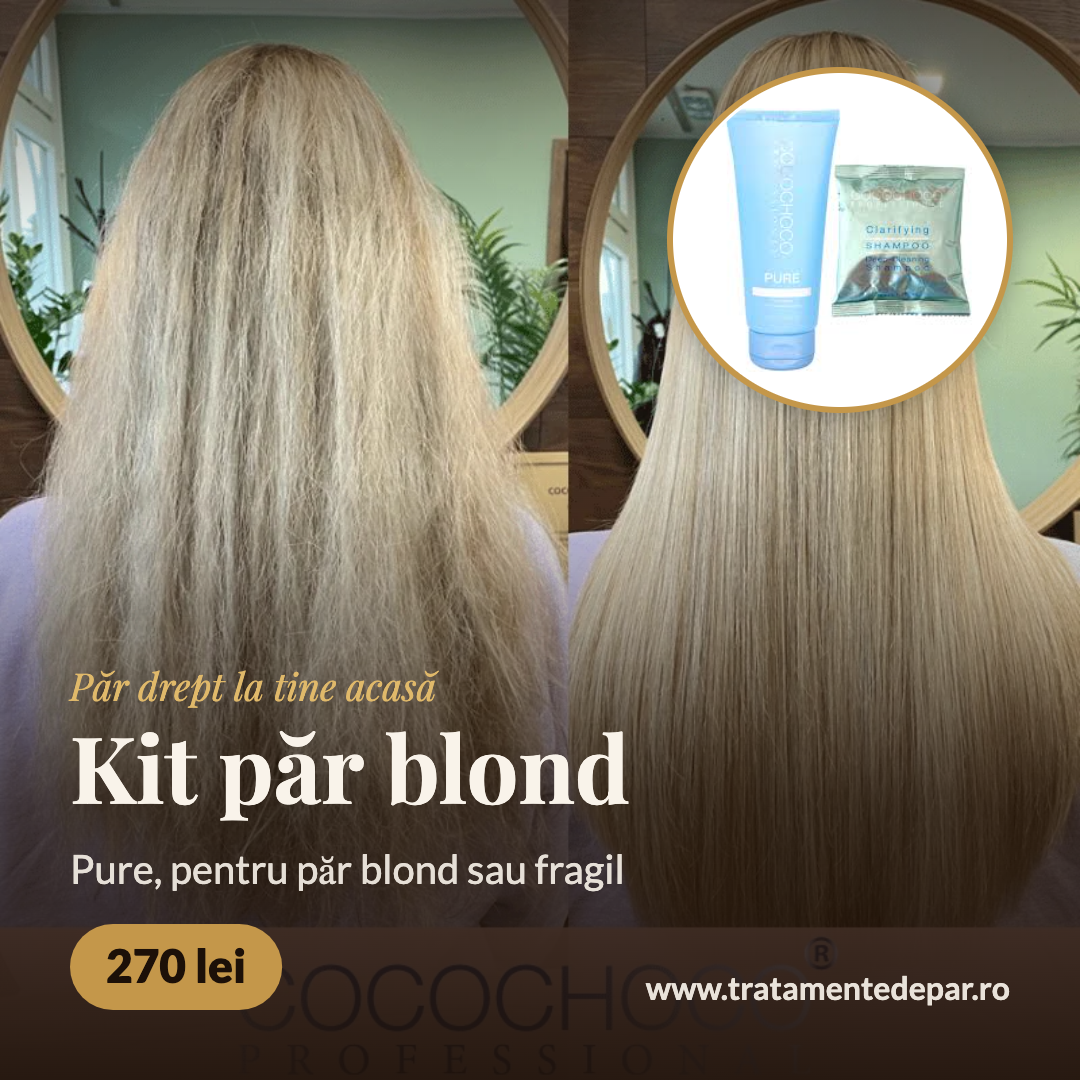 Kit păr blond COCOCHOCO, înainte și după, 270 lei
